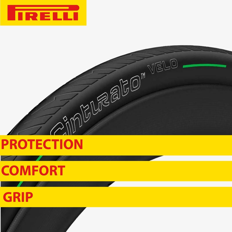Pirelli Cinturato Velo TLR 35-622 (700 x 35c) Road Bike Tire - Ultimate Protection for Confidence in Harsh Conditions - Versatile Design for Long-Distance Adventures (1 Tire) - Image 5